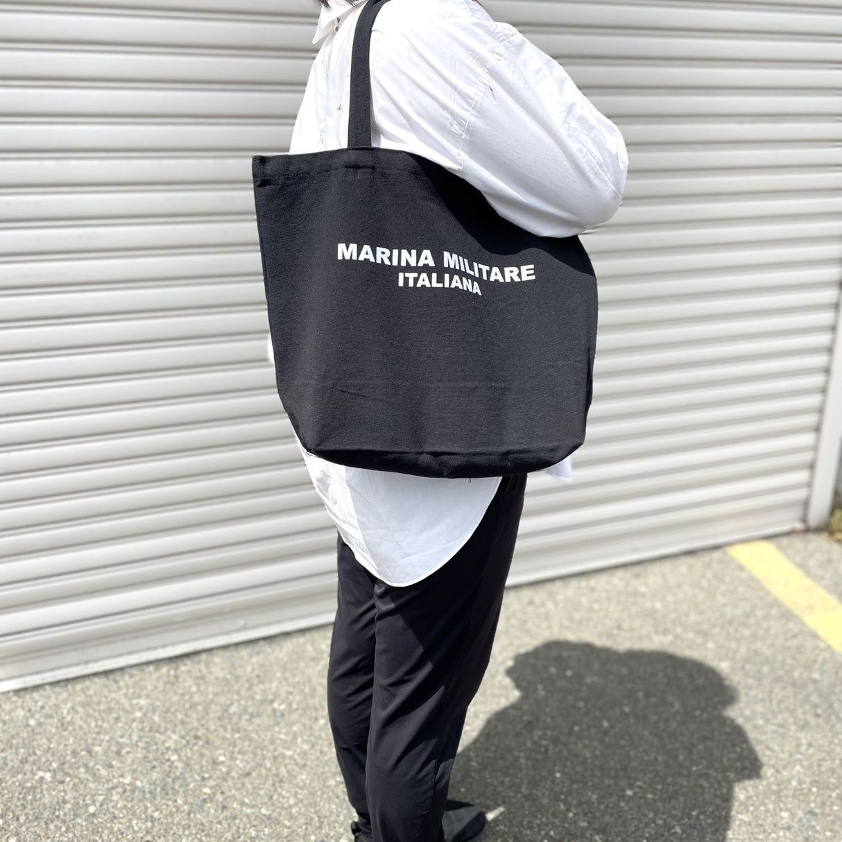 イタリア. マリーン, ブラック, トートバッグ 新品 165N-