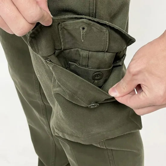 オーストリア軍 OD M-75 フィールド カーゴパンツ BランクUSED 741U2=