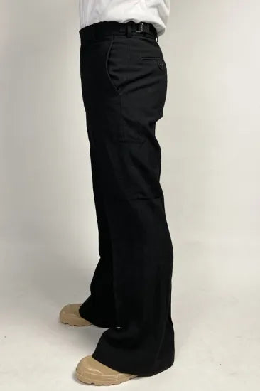 スモール&ビッグ特価 イギリス海軍 ROYAL NAVY ブラック フレア ドレスパンツ USED =