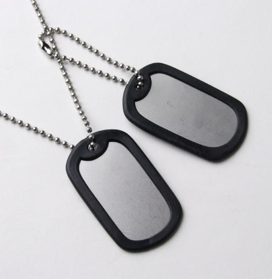 アメリカ軍 ドッグタグ ネックレス 名前打ち込みなし サイレンサー付 新品 101A-