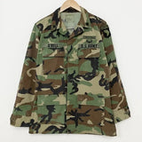 1点物・4サイズ アメリカ軍 ウッドランドカモ リップストップ ワッペン多数付 コンバットジャケット USED US18-21=