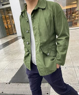 スウェーデン軍 OD 後期型 M-59 フィールドジャケット USED