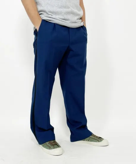 オランダ軍 ブルー ブラックサイドライン パレードパンツ 新品 =