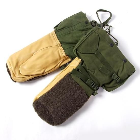 アメリカ軍 OD 極寒地用 ミトングラブ キルティングライナー付 USED 21GU