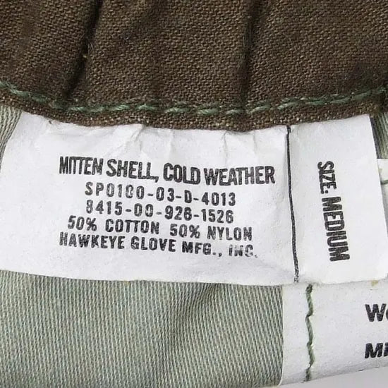 アメリカ軍 ウッドランドカモ 極寒地用 M-65 トリガーフィンガーミトングラブ 毛糸ライナー付 USED 27CU=