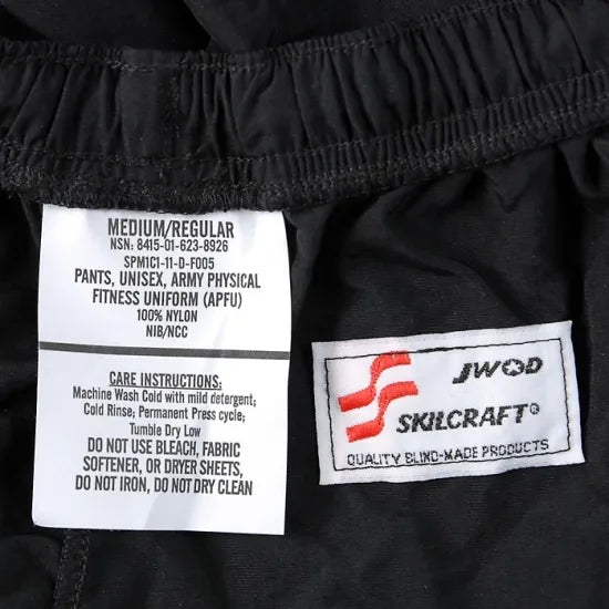 アメリカ軍 U.S.ARMY ブラック 後期型 APFU トレーニングパンツ 新品 -