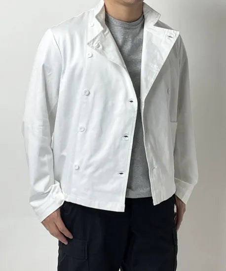 スウェーデン軍 ホワイト シェフジャケット 新品 W20N=