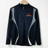 1点物 イギリス軍  ブラック ハーフZIP トレーニングシャツ USED UK190=