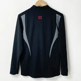 1点物 イギリス軍  ブラック ハーフZIP トレーニングシャツ USED UK190=