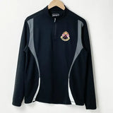 1点物 イギリス軍  ブラック ハーフZIP トレーニングシャツ USED UK190=