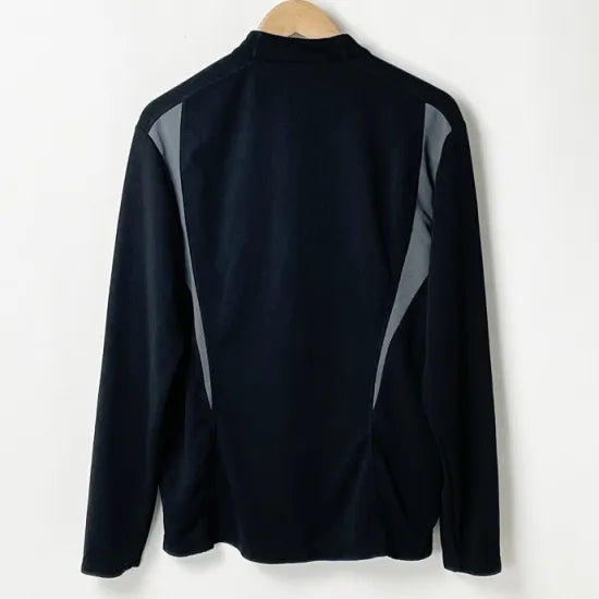 1点物 イギリス軍  ブラック ハーフZIP トレーニングシャツ USED UK190=