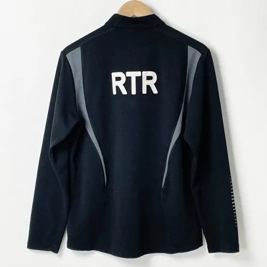 1点物 イギリス軍  ブラック ハーフZIP トレーニングシャツ USED UK190=