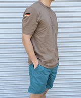 【スモール特価】ドイツ軍 ARMY フラッグワッペン付 Tシャツ USED T61U-SB-