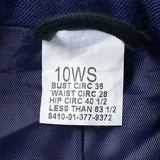 【レディース特価】アメリカ空軍 USAF エアフォースブルー レディース ドレスジャケット ワッペン付 USED AF-JKT-LUW