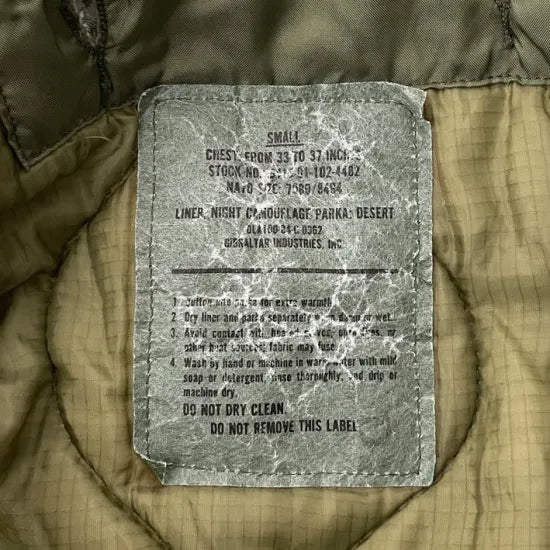 アメリカ軍 ナイトデザートカモ ライナー付 モッズコート USED 402LU