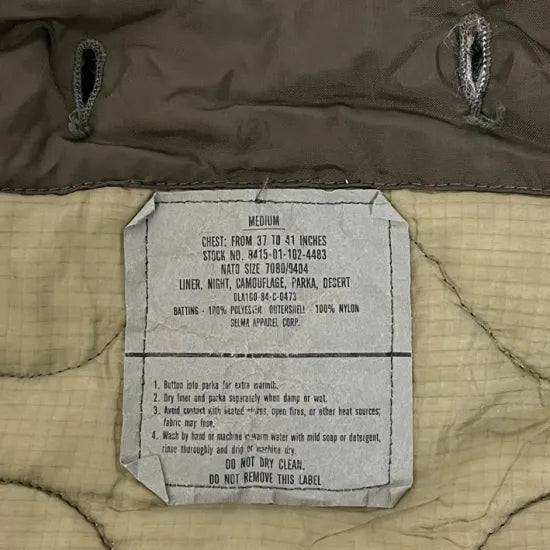アメリカ軍 ナイトデザートカモ ライナー付 モッズコート USED 402LU