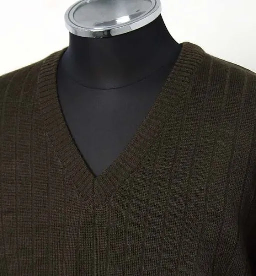 スモール特価 チェコ軍 ODブラウン M-85 Vネックセーター 新品 =