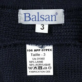 【ビッグ特価】フランス政府関連 ネイビー グリーンストライプ ポリスセーター 新品