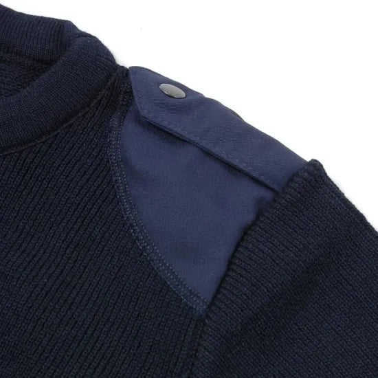 【ビッグ特価】フランス政府関連 ネイビー グリーンストライプ ポリスセーター 新品