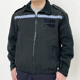 イギリス警察 POLICE ブラック フリース ソフトシェルジャケット USED B52U