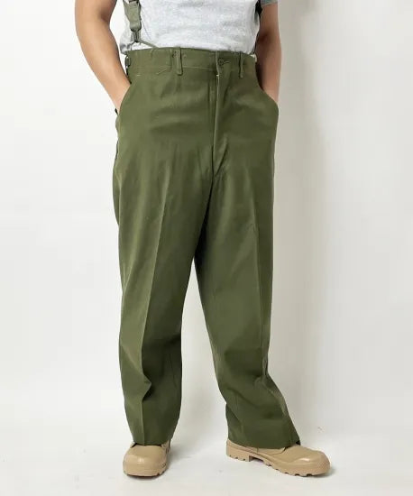 アメリカ軍 OD ウール M-51 フィールドパンツ ブラス製ジッパーフライ 上質USED =