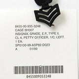 アメリカ海軍 U.S.NAVY ブラック ぺティーオフィサー 襟章ピンバッジ 新品 17NF-