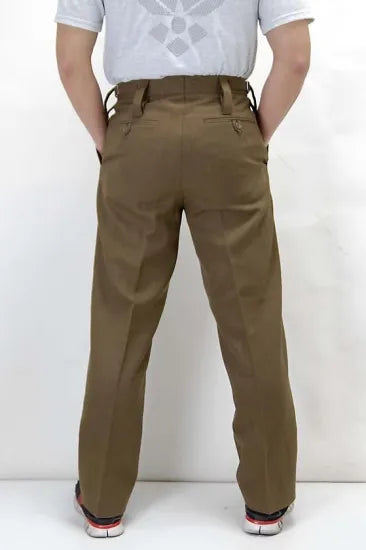 【スモール&ビッグ特価】イギリス陸軍 ARMY ブラウン ウール100% No.2 バラック ドレスパンツ 新品 =