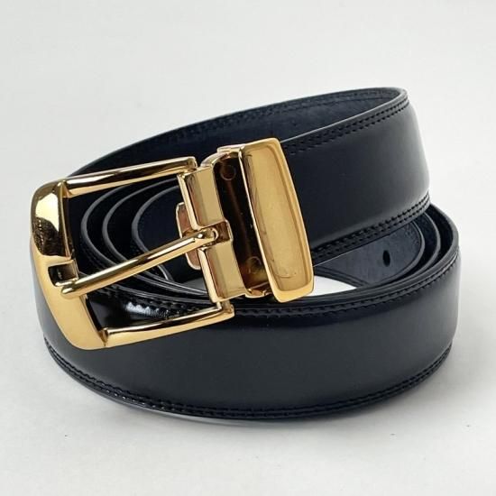 レザーベルト　金色バックル　EUR95/110CM（あらた） レザーベルト 金色バックル EUR95/110CM（あらた） メンズ ビジネス