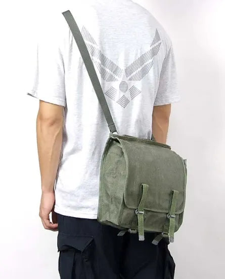 ポーランド軍 グリーン ビンテージ キャンバス ブレッドバッグ 新品 =