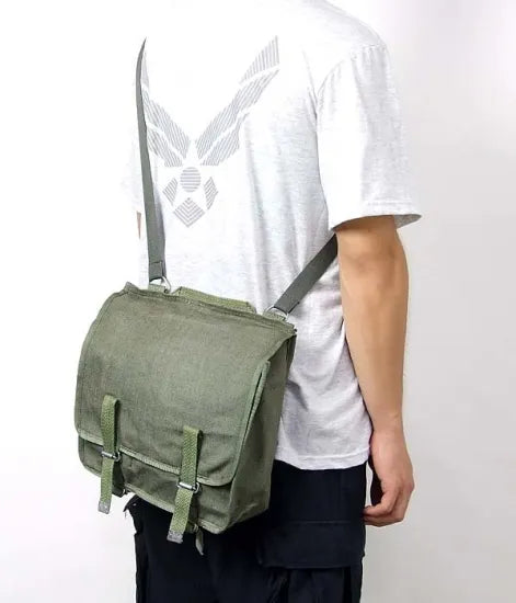 ポーランド軍 グリーン ビンテージ キャンバス ブレッドバッグ 新品 =