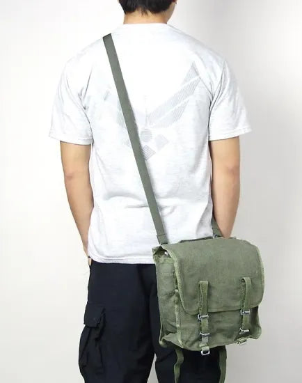 ポーランド軍 グリーン ビンテージ キャンバス ブレッドバッグ 新品 =