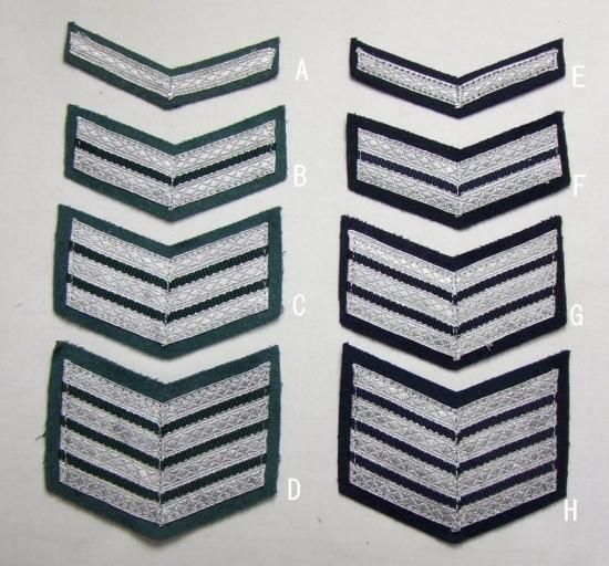 ドイツ軍 階級章ワッペン 新品 GR-RANK-