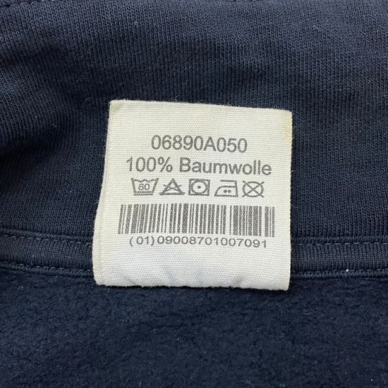 ドイツ消防 FEUERWEHR ネイビー ハーフジップ スウェットシャツ USED =
