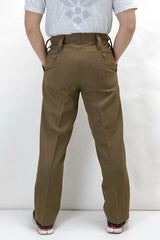 スモール&ビッグ特価 イギリス陸軍 ARMY ブラウン ウール100% No.2 バラック ドレスパンツ ニアニュー 206N2-WOOL-SB