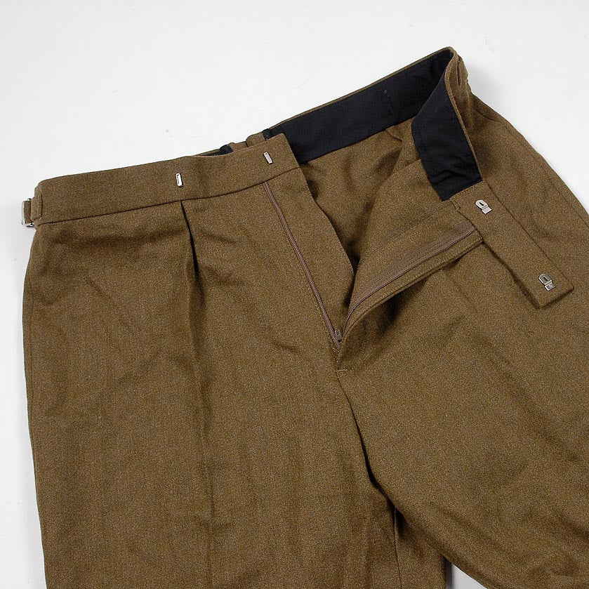 イギリス陸軍 ARMY ブラウン ウール100% No.2 バラック ドレスパンツ ニアニュー 206N2-WOOL=