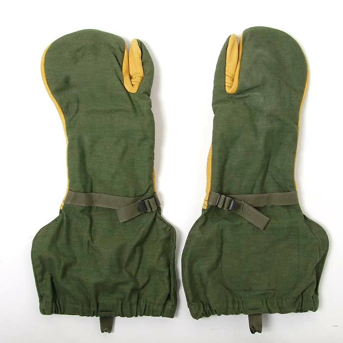 アメリカ軍 OD 極寒地用 M-65 トリガーフィンガーミトングラブ 毛糸ライナー付 USED 27GU=