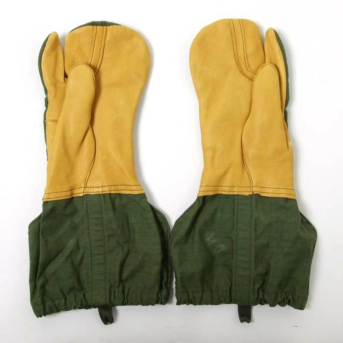 アメリカ軍 OD 極寒地用 M-65 トリガーフィンガーミトングラブ 毛糸ライナー付 USED 27GU=