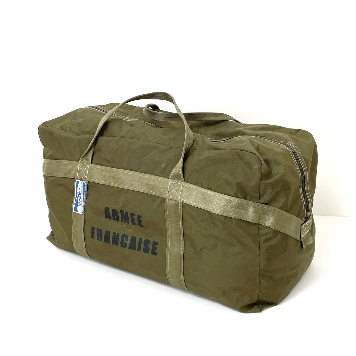 (8/19まで特価)80-90s フランス軍 AERAZUR パラシュートバッグ 65L（上質USED）235N3