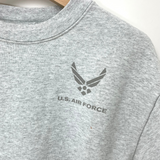 アメリカ空軍 U.S.AIR FORCE グレー リフレクターロゴ スウェットシャツ【FB-SS-ML0014B=】
