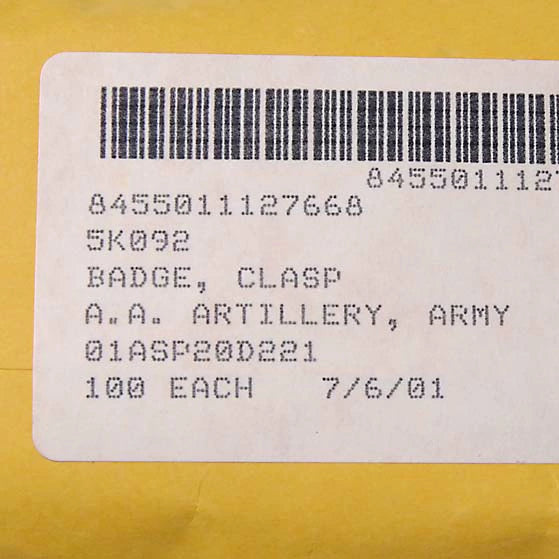 アメリカ陸軍 U.S.ARMY クラスプバッジ 新品・10個セット 28N-