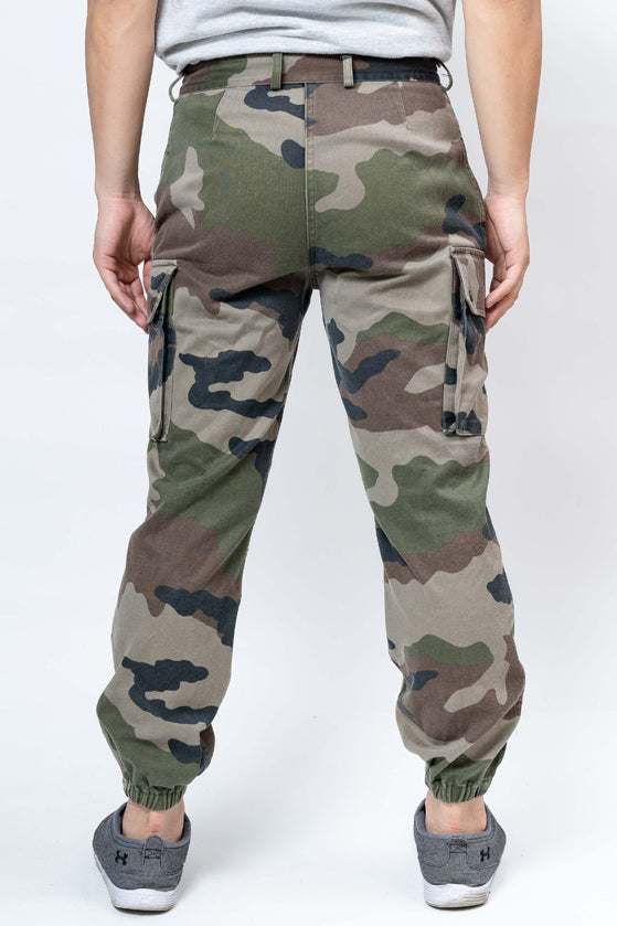 【スモール特価】フランス軍 CCE カモフラージュ F2(F1) パラシュートパンツ USED 421C-S=