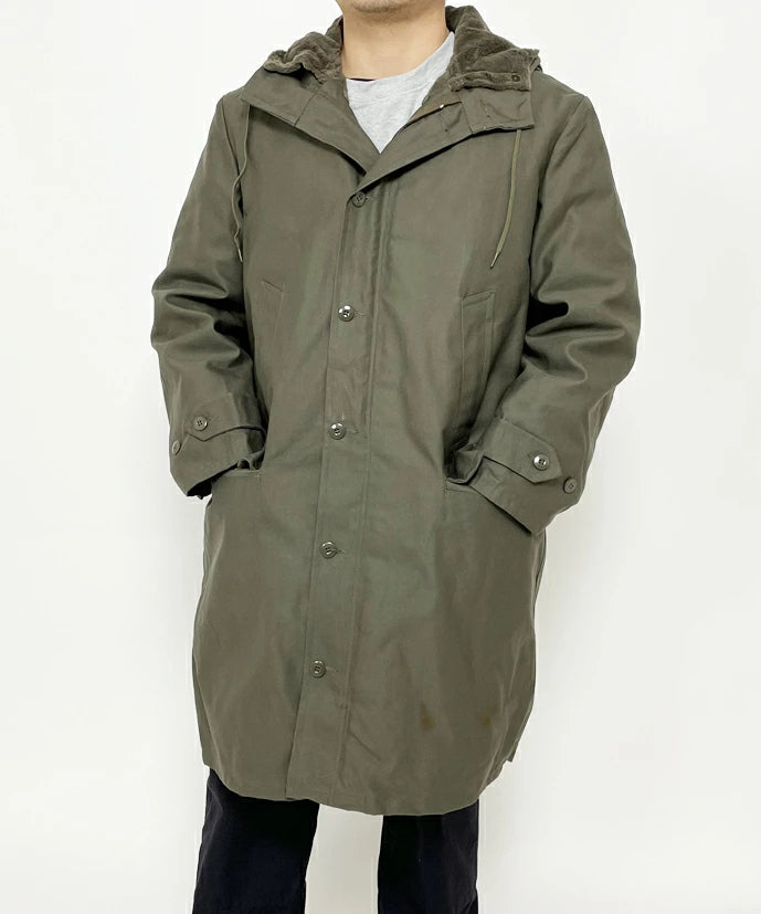 ドイツ軍 OD ボアライナー付 ロングフィールドパーカー 上質USED 440N3