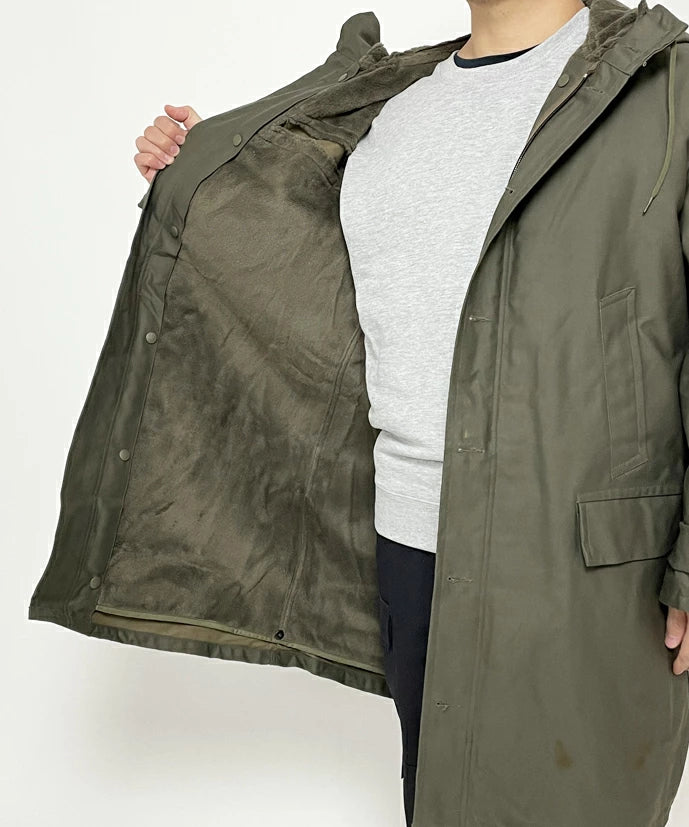 ドイツ軍 OD ボアライナー付 ロングフィールドパーカー 上質USED 440N3