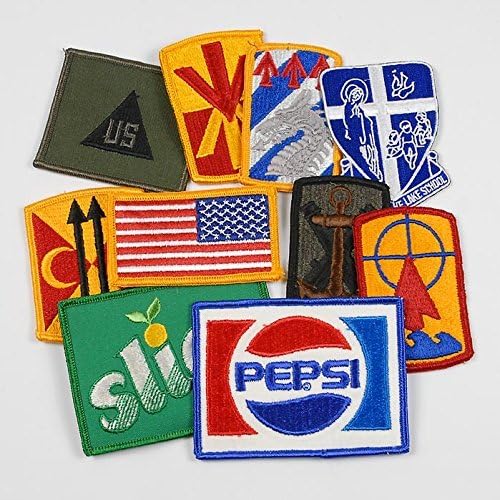 【激安10枚セット】ビンテージ スクエア 四角 アソートワッペン CPSQ10