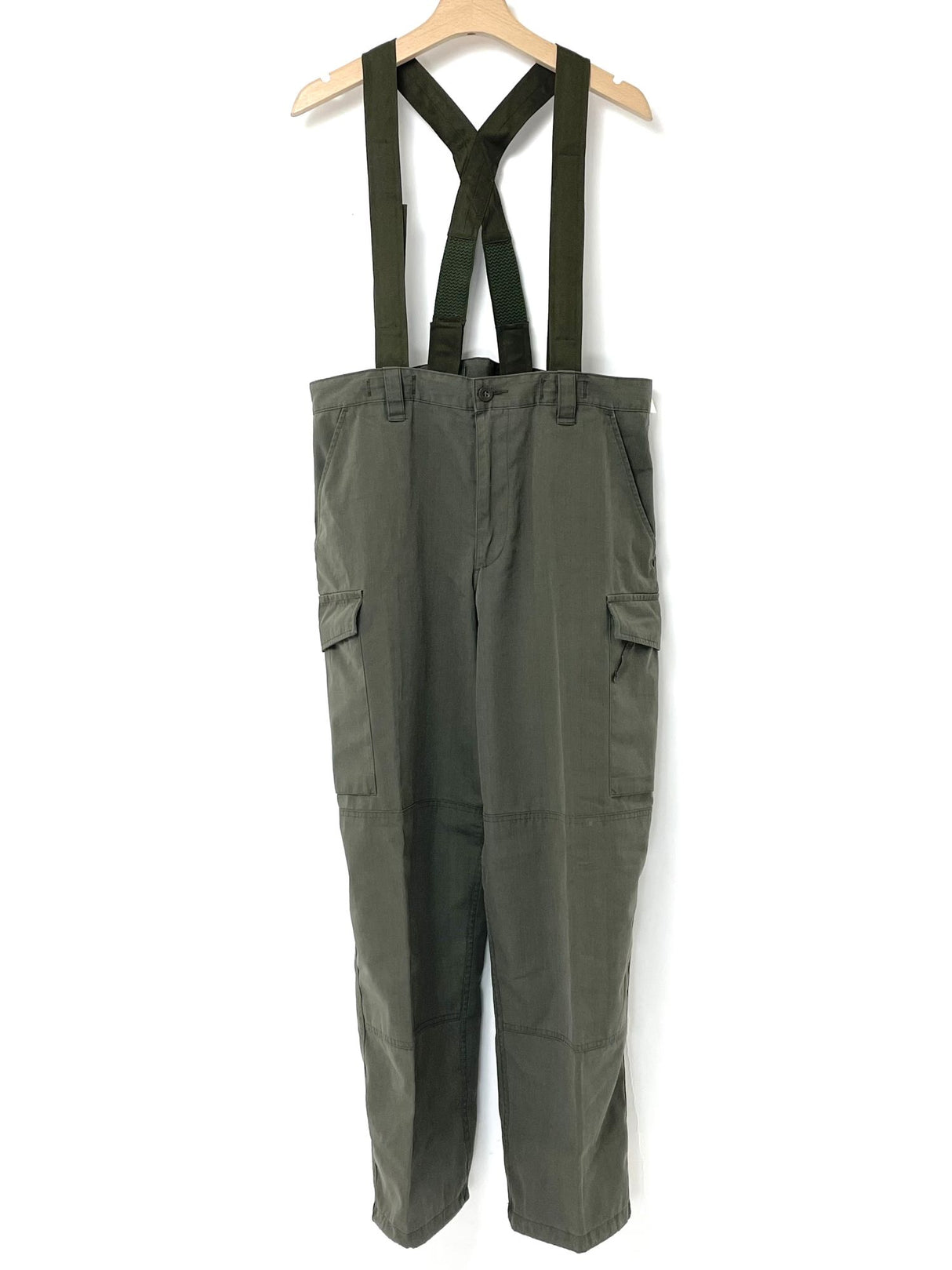 オーストリア軍 OD リップストップ（サスペンダー付） カーゴパンツ USED 742UR-SUS=