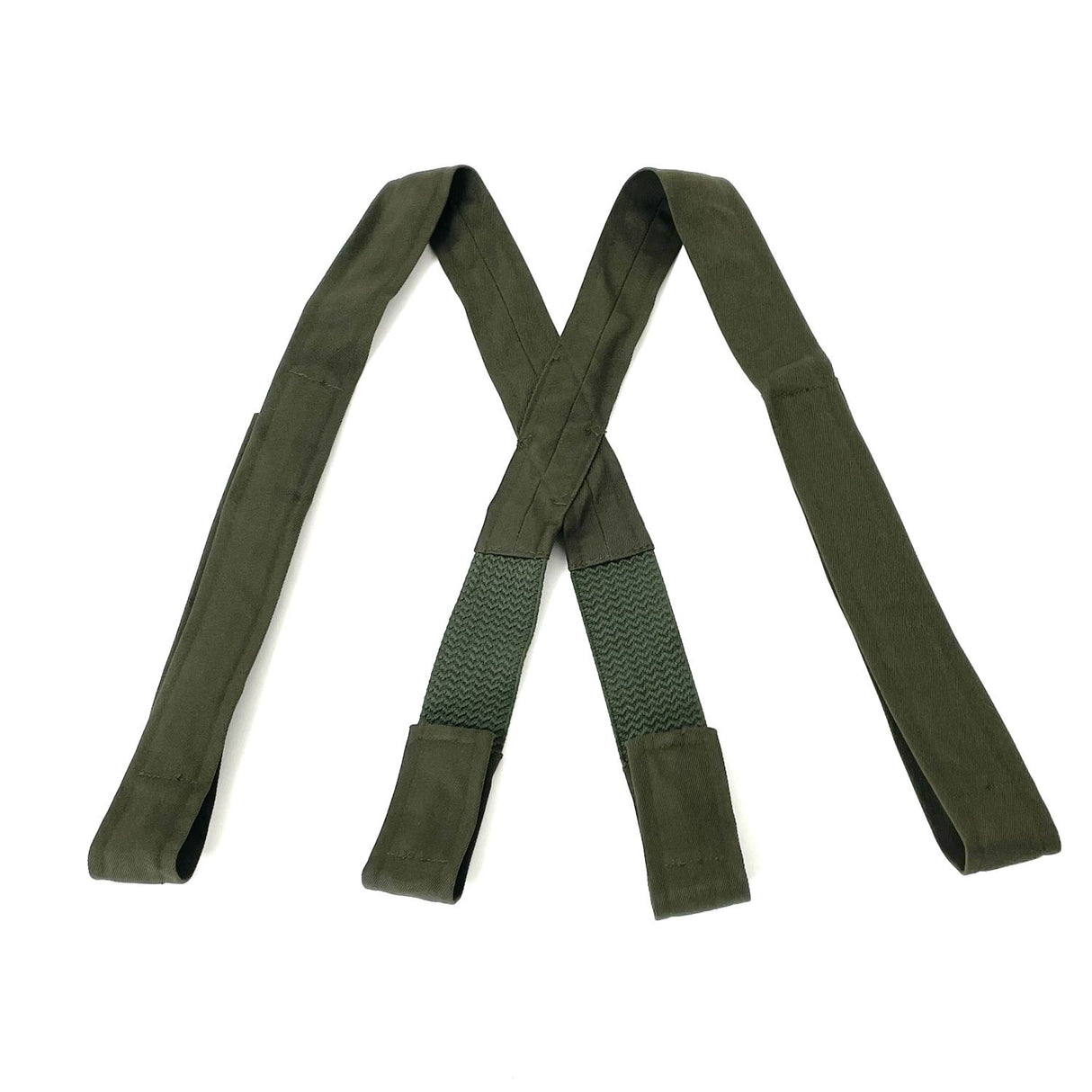 オーストリア軍 OD リップストップ（サスペンダー付） カーゴパンツ USED 742UR-SUS=