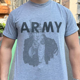 アメリカ軍 U.S.ARMY グレー "アンクルサム" IPFU リメイクTシャツ【FB-TS-ML0007B-】
