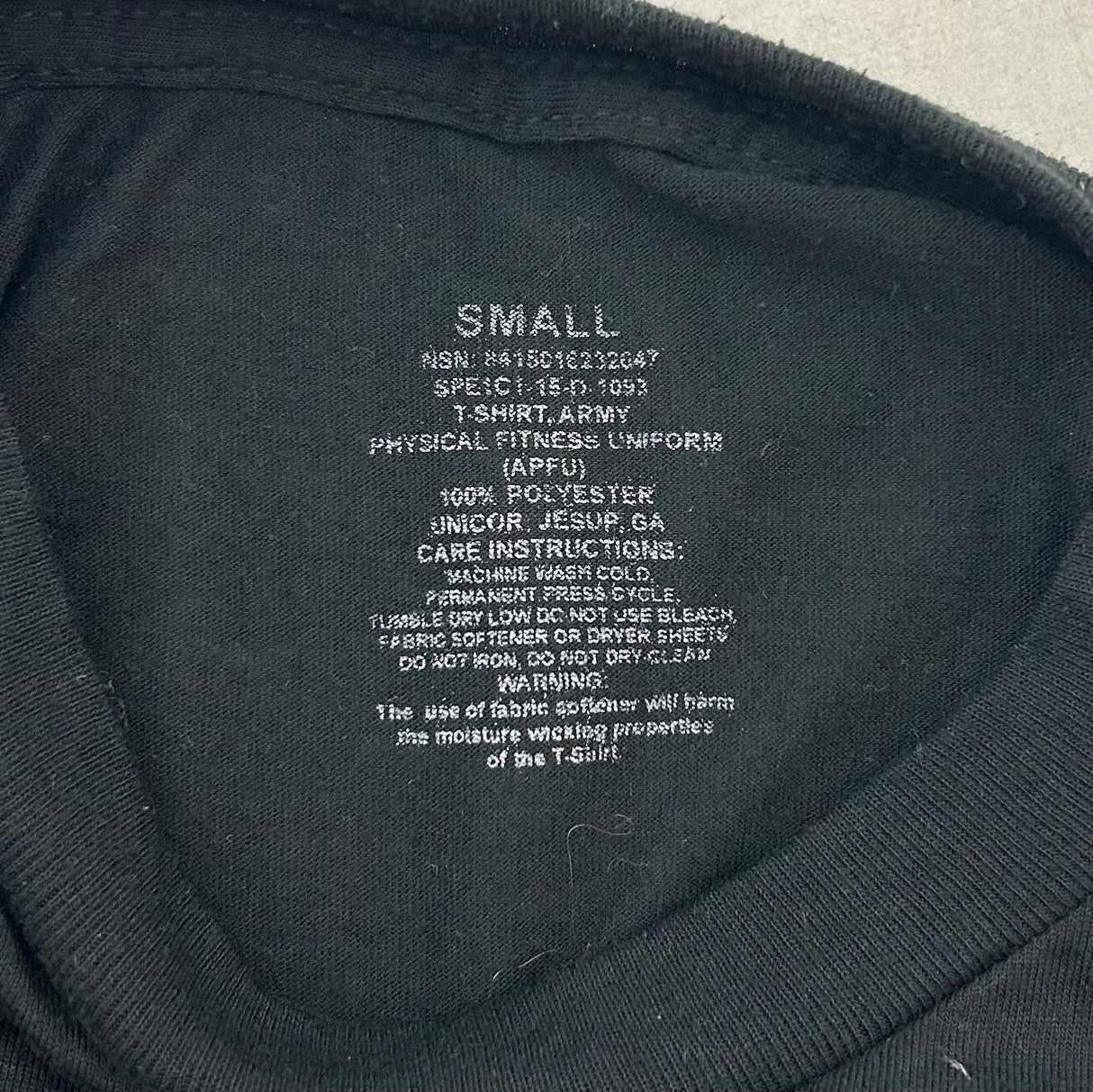 アメリカ陸軍 U.S.ARMY ブラック 後期型 APFU フィジカルトレーニング ロングTシャツ【FB-TS-ML0004B-】