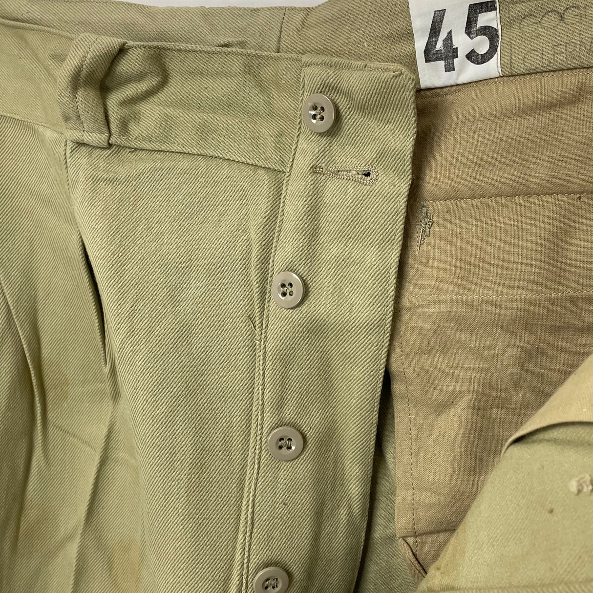 フランス軍 カーキ ビンテージ M-52 チノパンツ ツータック 新品 407N