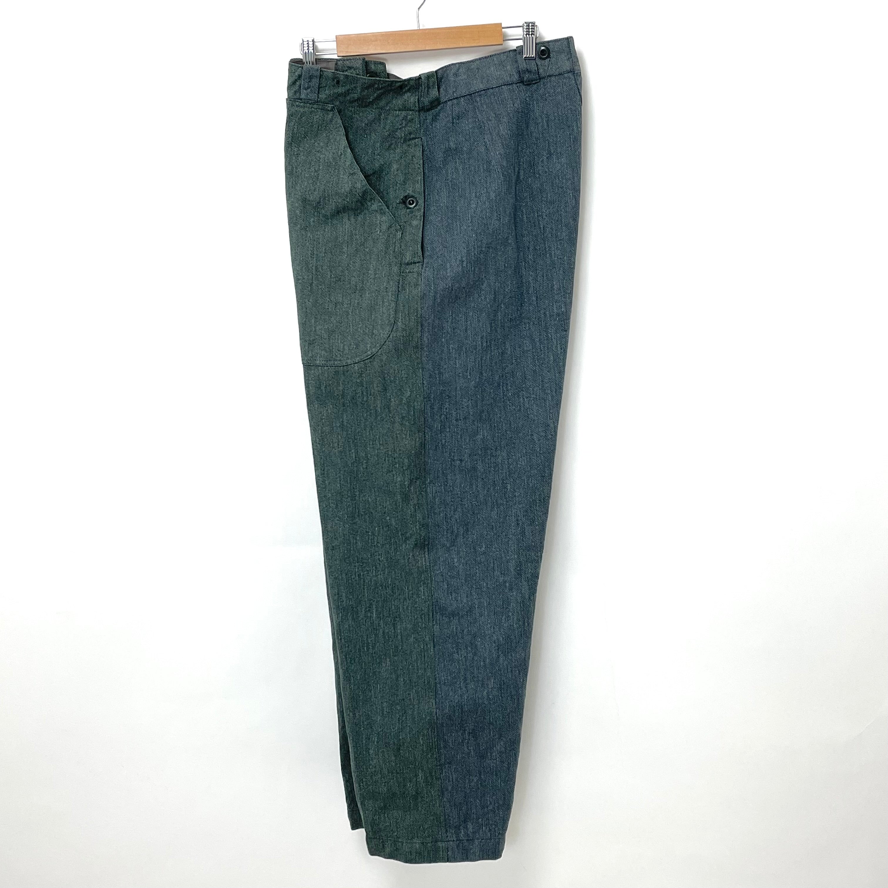 ミリタリー　スイス軍　デニムワークパンツ　50s メタルボタン 1950s】Swiss Army Denim Work Trousers 